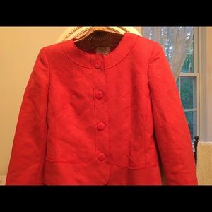 Talbots Coral-Red Textured Jacket